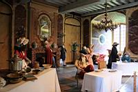 Saint-Fargeau, Chateau, Scene de l'assassinat du seigneur de St-Fargeau (85)